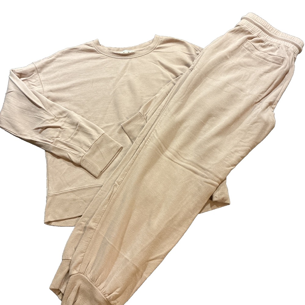 Workshop Republic clothing 2 piece Set Medium blush pink Loungewear athleisure